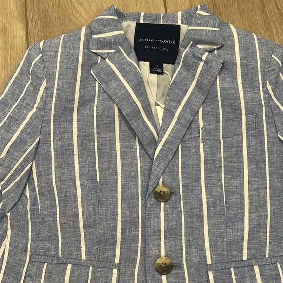NWT Janie and Jack Striped Linen Blazer - Picture 2 of 6